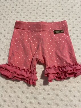Matilda Jane Pink Polka Dot Ruffle Bike Shorts